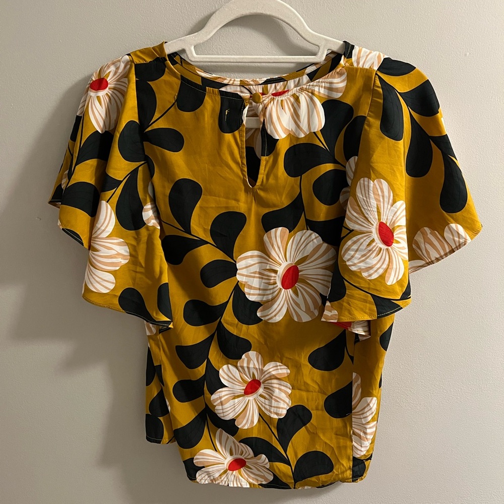 Floral Yellow Top